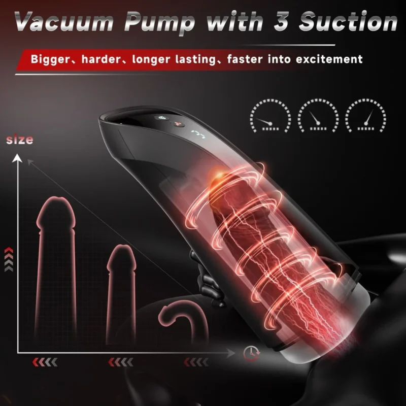 App Control Vacuum Pump penis Trainer Vibrating Male Masturbator - Image 3