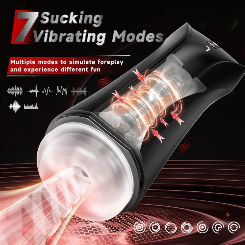App Control Vacuum Pump penis Trainer Vibrating Male Masturbator - Image 5