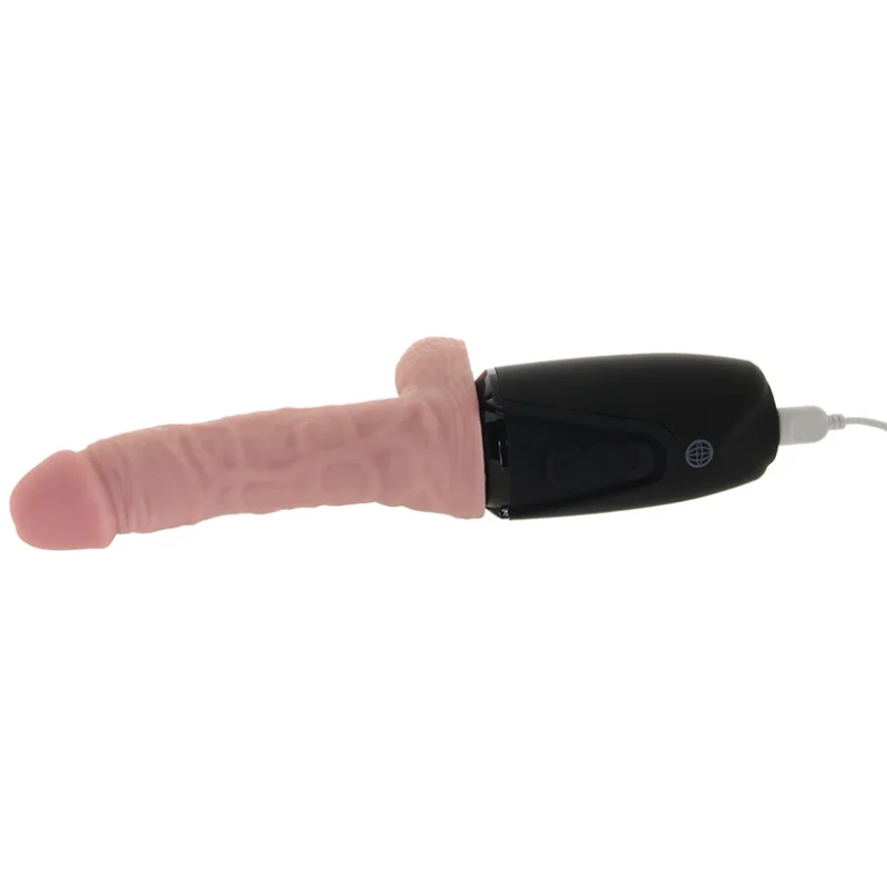King Cock Triple Threat 6.5 Inch Thrusting Cock in White - Image 5